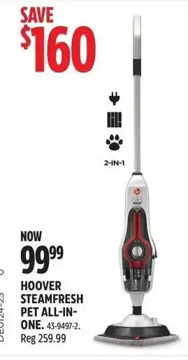 Canadian Tire HOOVER STEAMFRESH PET ALL-IN-ONE offer
