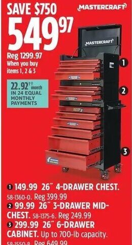 Canadian Tire 4-Drawer Chest offer
