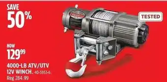 Canadian Tire 4000-LB ATV/UTV 12V WINCH. 40-5953-6. offer