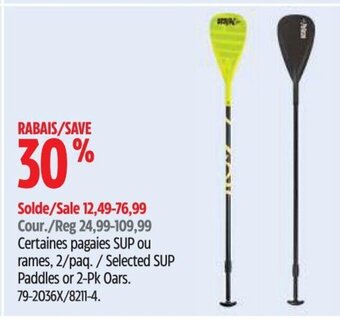 Canadian Tire Selected SUP Paddles or 2-Pk Oars. offer