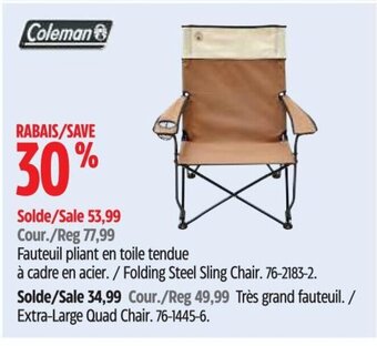 Canadian Tire Folding Steel Sling Chair. offer