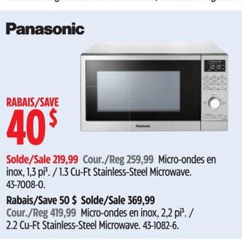 Canadian Tire 1.3 Cu-Ft Stainless-Steel Microwave. offer