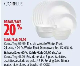 Canadian Tire 24-Pc Winter Frost Dinnerware Set. offer