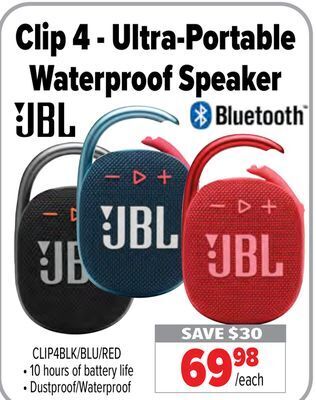 2001 Audio Video Ubl clip 4 - ultra-portable waterproof speaker offer