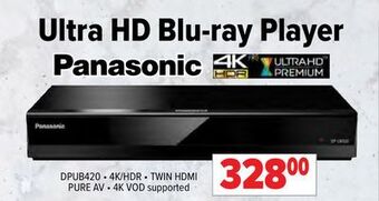2001 Audio Video Panasonic ultra hd blu-ray player offer