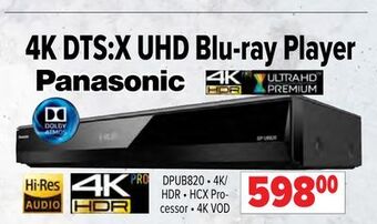 2001 Audio Video Panasonic 4k dts:x uhd blu-ray player offer