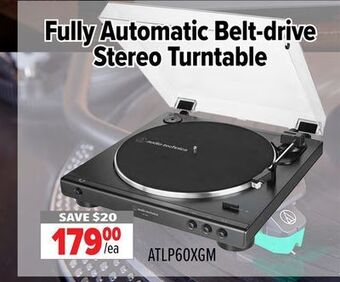 2001 Audio Video Audio-technica fully automatic belt-drive stereo turntable offer