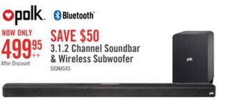 The Brick Polk signa s4 3.1.2-channel soundbar with wireless subwoofer - 300443-01-00-101 offer