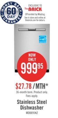 The Brick Maytag top-control dishwasher with third rack - mdb8959skz offer