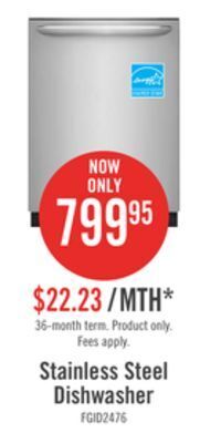 The Brick Frigidaire gallery built-in tall-tub dishwasher with evendry™ system fgid2476sf offer