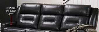 The Brick Ryker leath-aire reclining sofa - grey offer