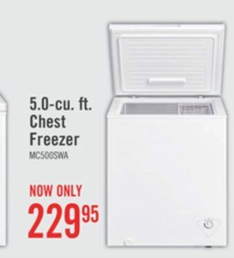 The Brick Midea 5 cu. ft. chest freezer mc500swar0rc1 offer