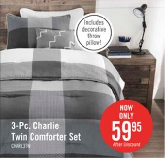 The Brick Charlie 3-piece twin comforter set offer