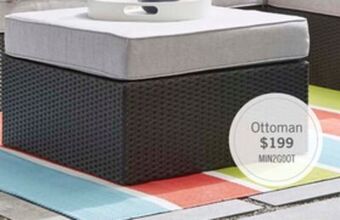 The Brick Minnesota patio ottoman - grey offer