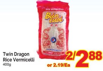 T&T Supermarket Twin dragon rice vermicelli, 400g offer