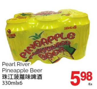 T&T Supermarket Pearl river pineapple beer, 330mlx6 offer