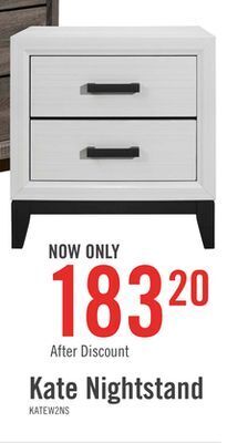 The Brick Kate nightstand - white offer