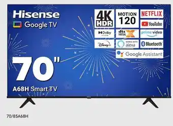 Visions Electronics Hisense a68h 70 smart tv offer