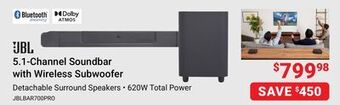 Visions Electronics Jbl 5.1-channel soundbar with wireless subwoofer offer