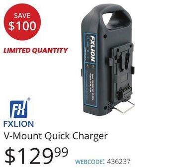 Vistek Fxlion v-mount quick charger offer
