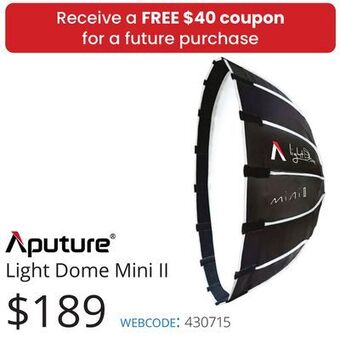 Vistek Aputure light dome mini ii offer