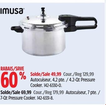 Canadian Tire 4.2-Qt Pressure Cooker. offer