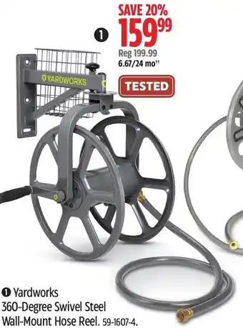 Canadian Tire YARDWORKS 360-Degree Swivel Steel Wall-Mount Hose Reel. 59-1607-4. offer