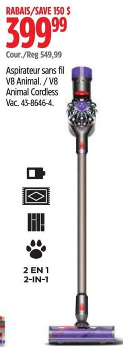 Canadian Tire V8 Animal Cordless Vac. offer