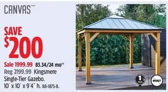 Canadian Tire CANVAS™ Kingsmere Single-Tier Gazebo. offer