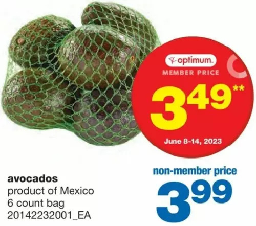 Wholesale Club Avocados offer