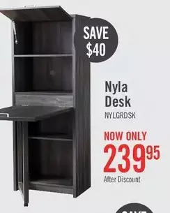 The Brick Nyla writing desk with bookcase offer