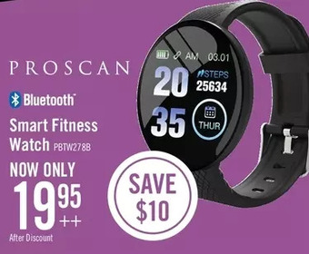 The Brick Proscan bluetooth smart fitness watch - pbtw278-black offer