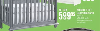 The Brick Midland 4-in-1 crib - grey offer