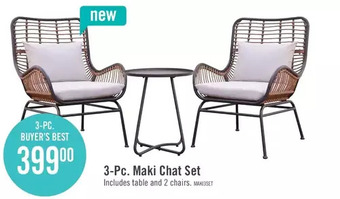 The Brick Maki 3-piece patio dining set offer