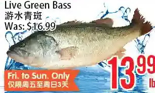 Bestco Food Mart Live green bass offer