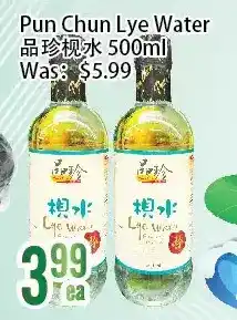 Bestco Food Mart Pun chun lye water offer