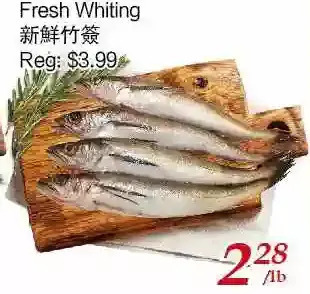 Tone Tai Supermarket Fresh whiting offer