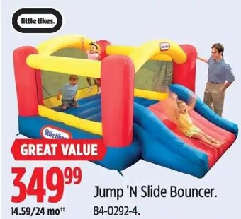 Canadian Tire little tikes. Jump 'N Slide Bouncer. offer