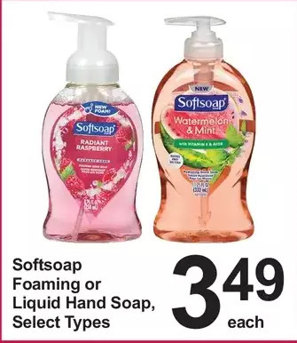 Pharmasave Softsoap foaming or liquid hand soap offer
