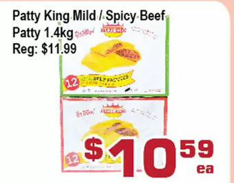 Top Food Supermarket Patty king mild / spicy beef offer