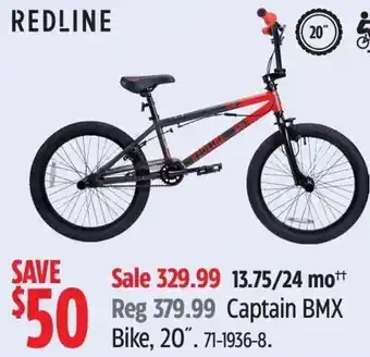 Canadian Tire REDLINE Captain BMX Bike, 20". 71-1936-8. offer