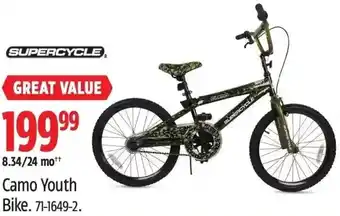 Canadian Tire SUPERCYCLE Camo Youth Bike. 71-1649-2. offer