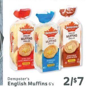 IGA Dempster's English Muffins 6's offer