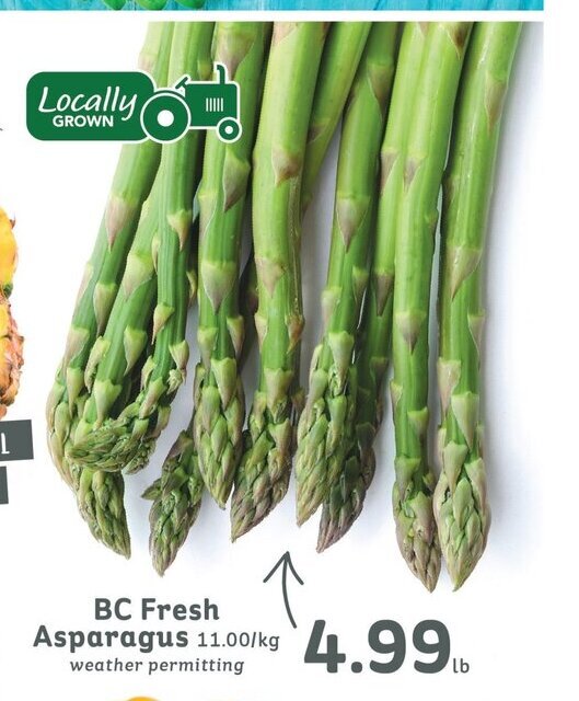IGA BC fresh asparagus offer