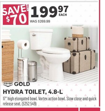 Co-op Gold HYDRA TOILET, 4.8-L offer