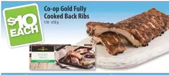 Co-op Gold fully cooked back ribs offer