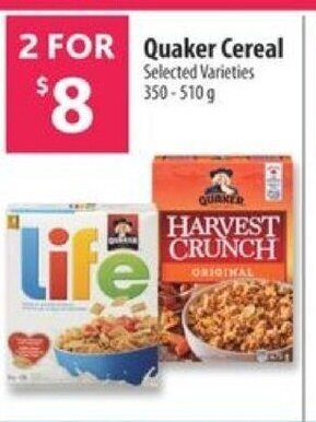 Co-op Quaker cereal offer