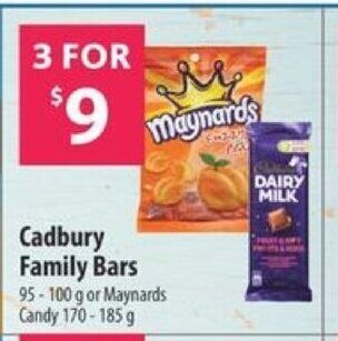 Co-op Cadbury Family Bars offer