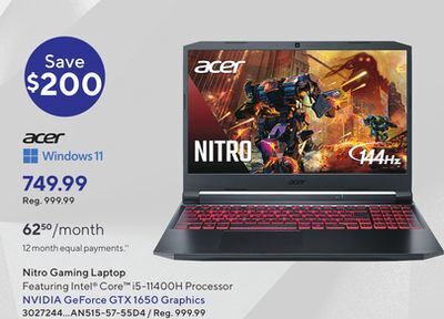 Staples Acer nitro gaming laptop offer