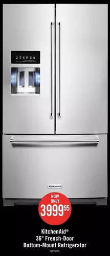 The Brick Kitchenaid 36 french-door bottom-mount refrigerator offer